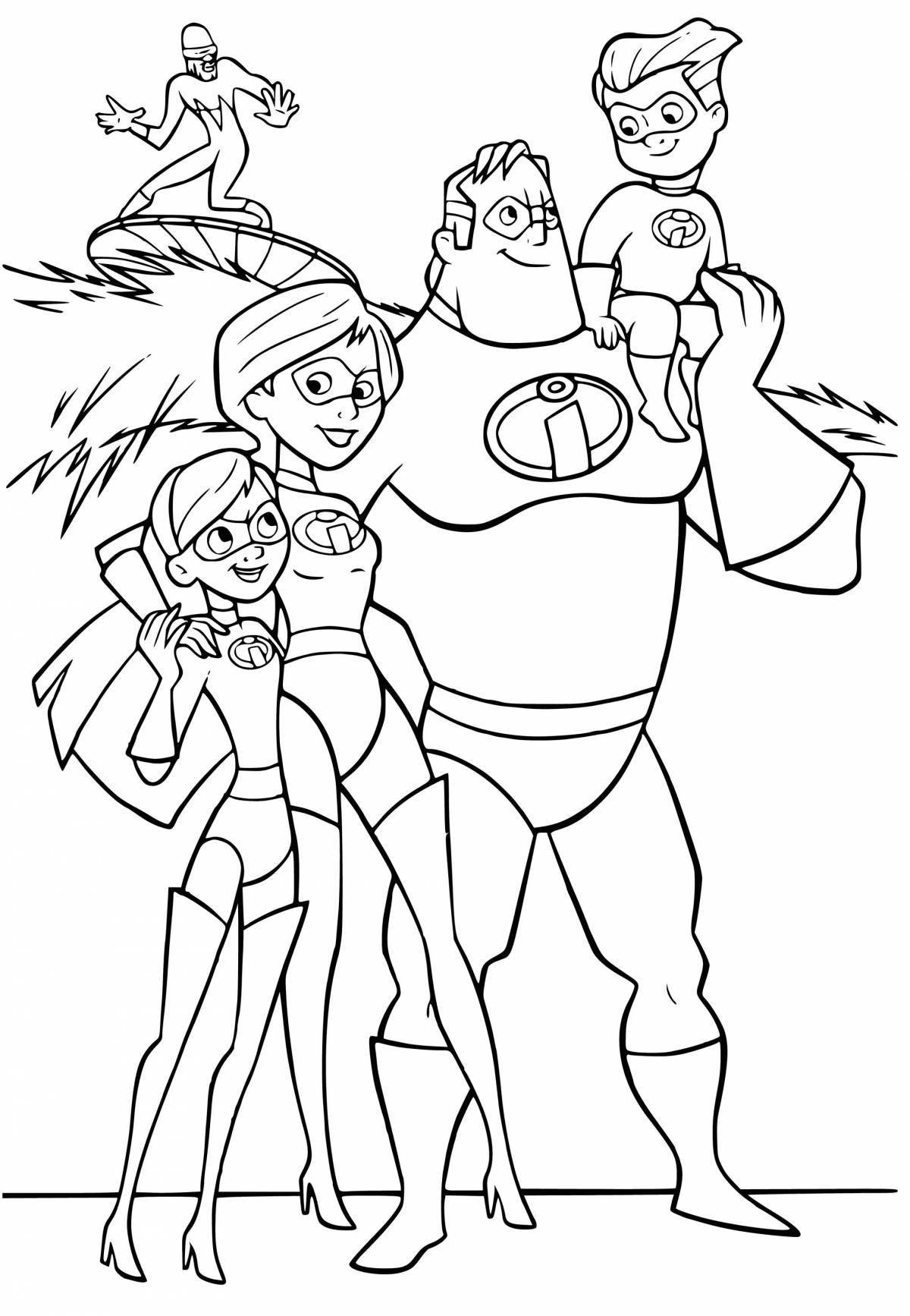 Innovative Incredibles coloring book for kids