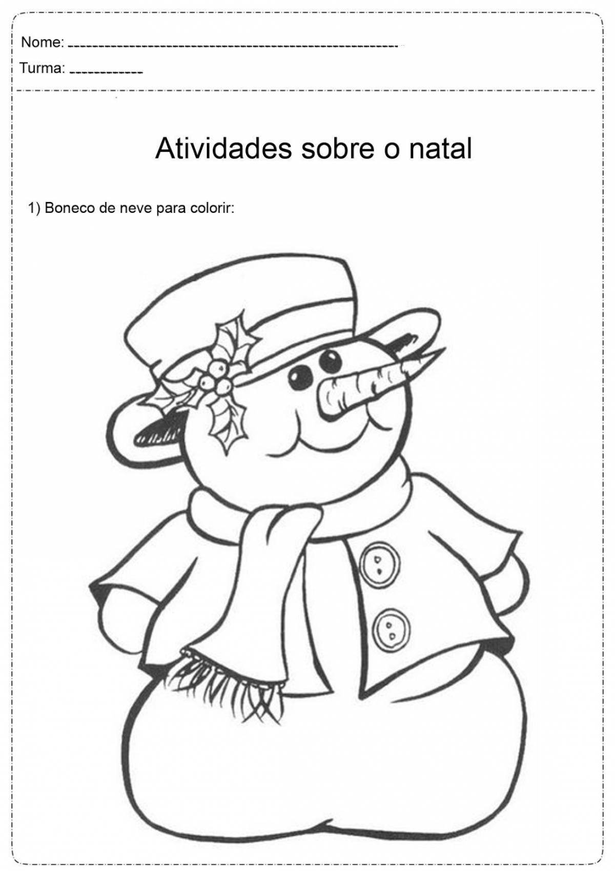 Funny coloring pages funny snowmen for kids
