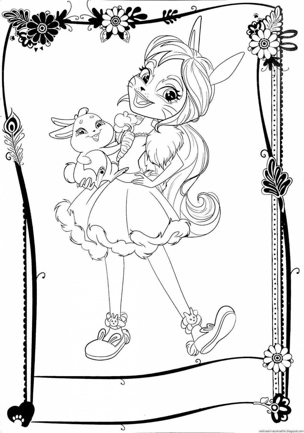 Enchancimals magic coloring pages for kids