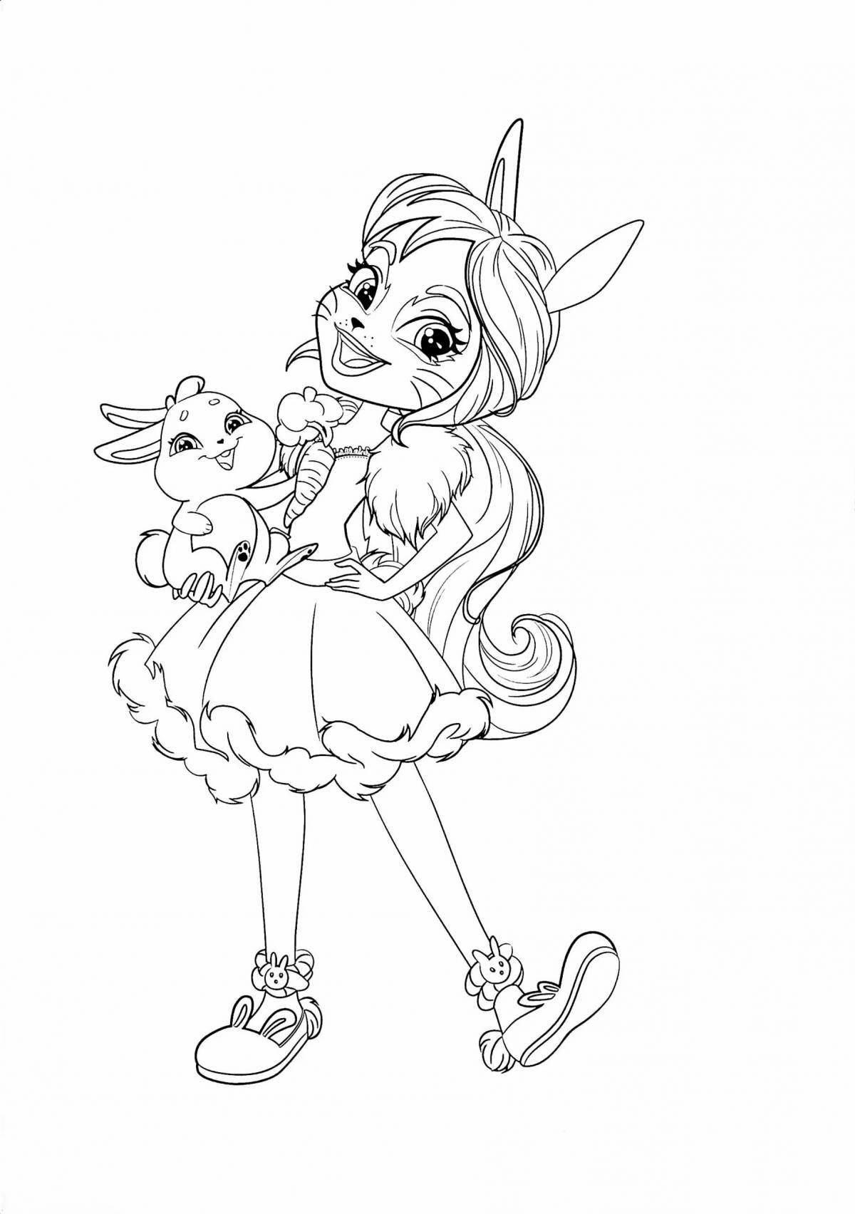 Amazing enchancimals coloring pages for kids