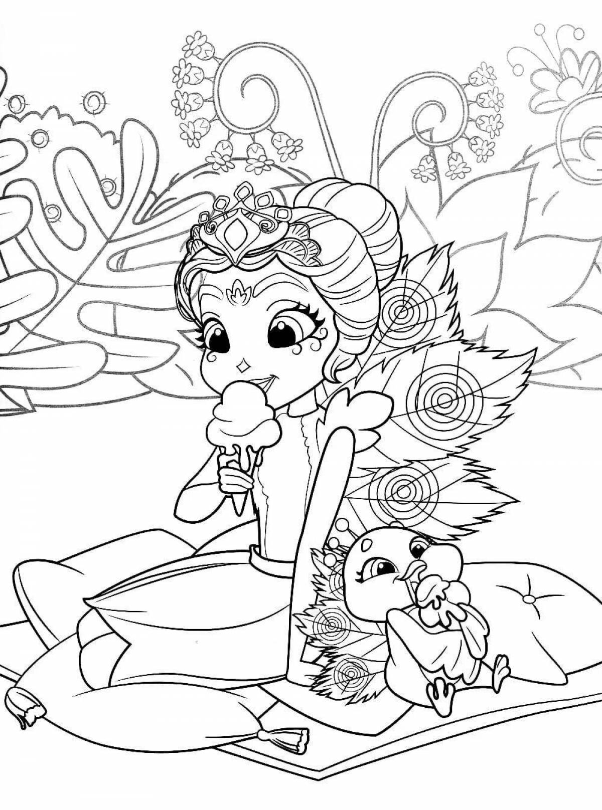 Fancy coloring enchancimals for kids