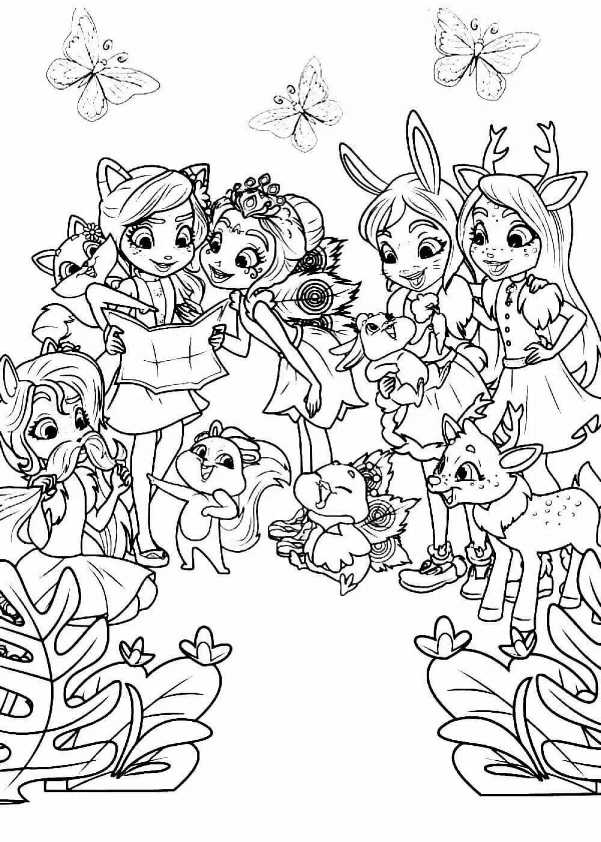 Enchancimals coloring pages for children