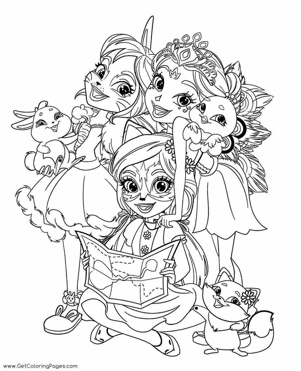 Splendid enchancimals coloring book for kids