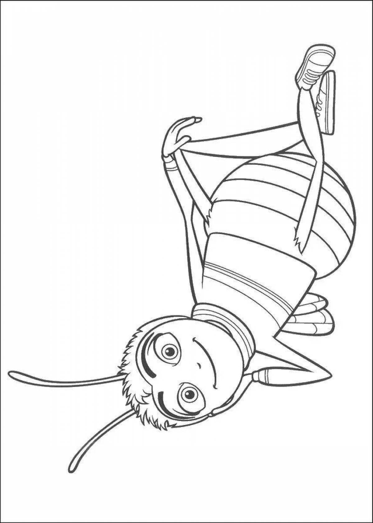 Glitter honey plot coloring page