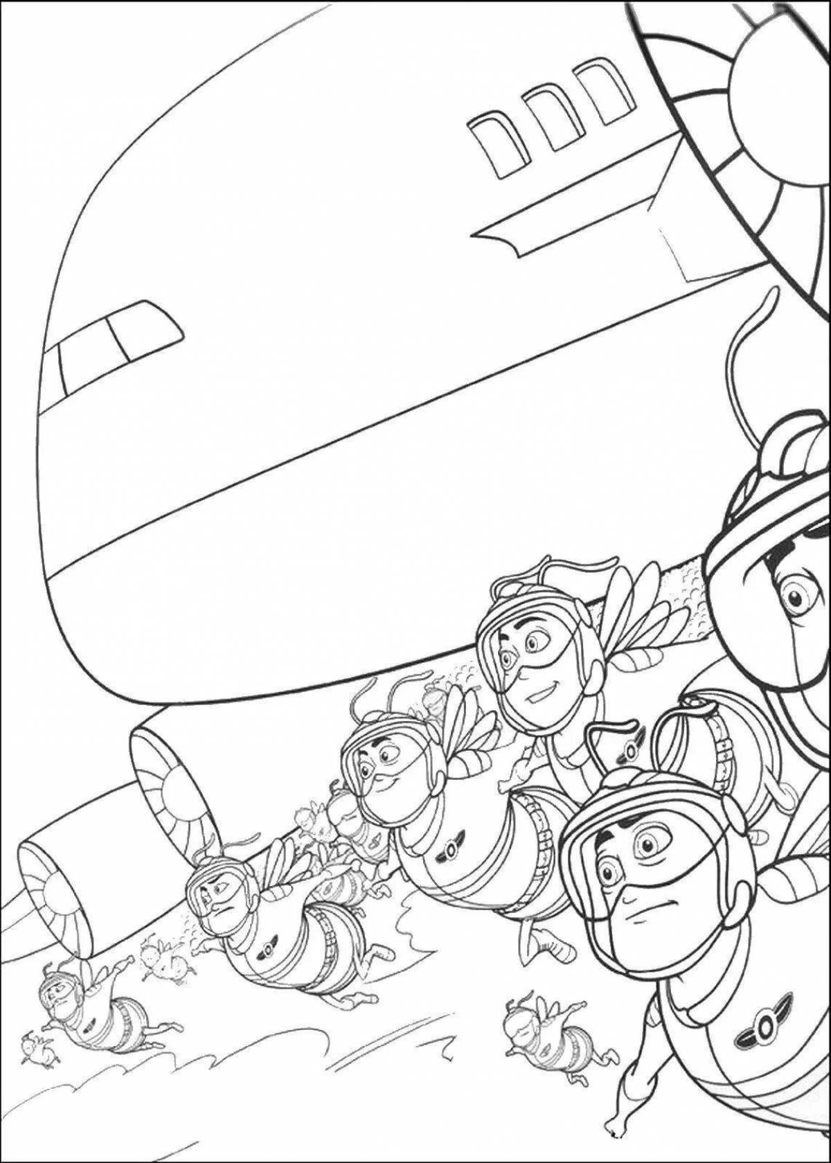 Sparkling honey plot coloring page