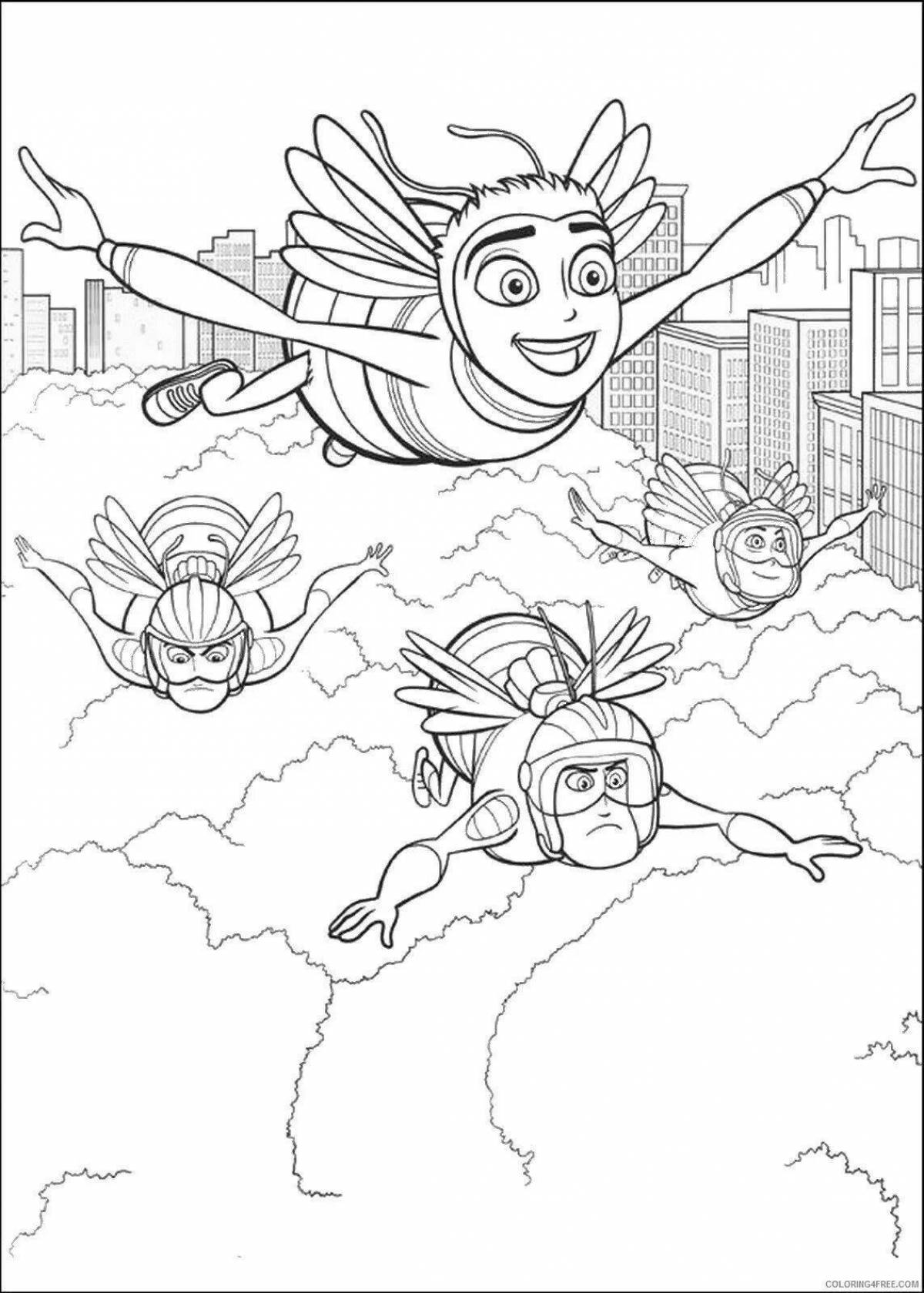 Bewitching honey plot coloring page