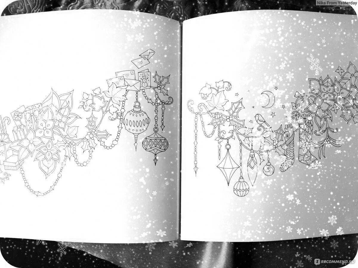 Exquisite Christmas wonders coloring book