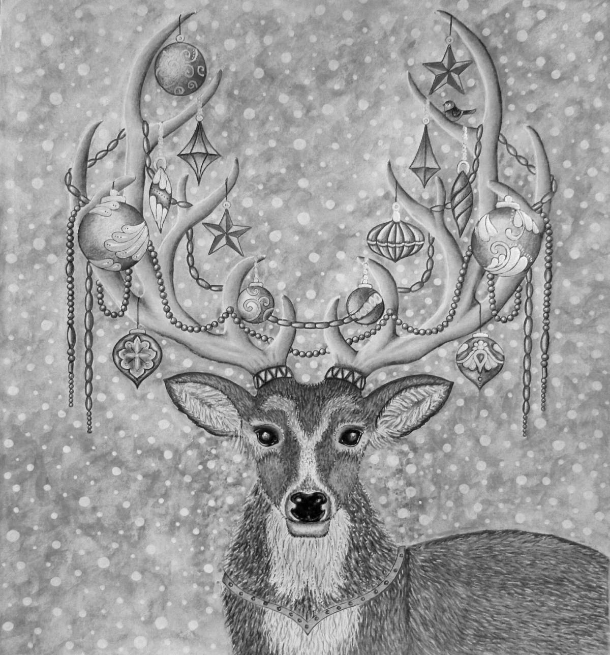 Coloring page wild Christmas wonders