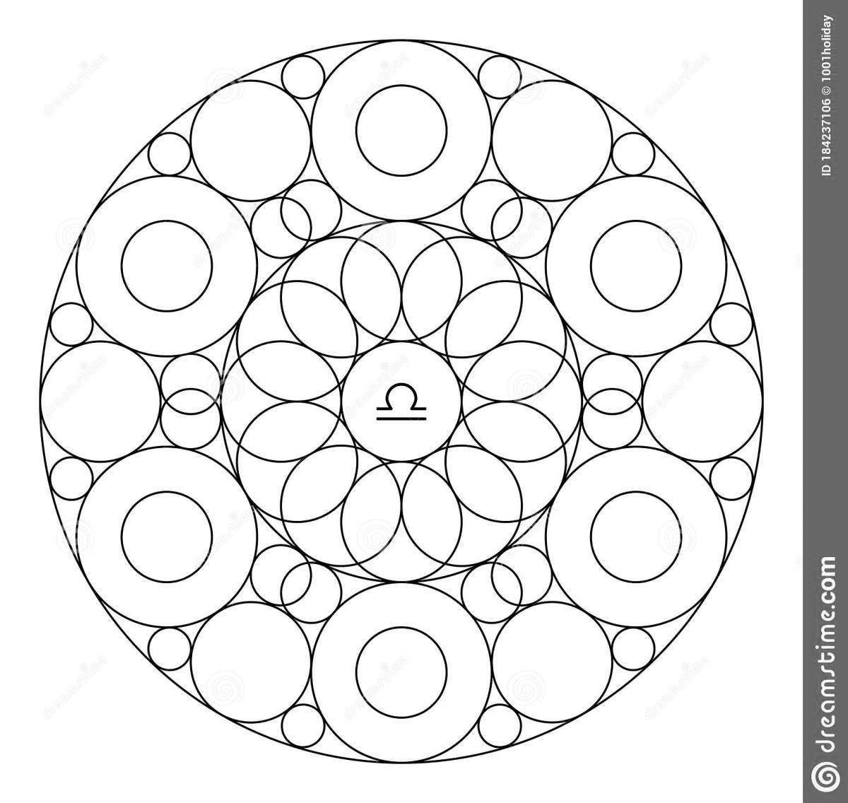 Bright coloring circle of life finished work