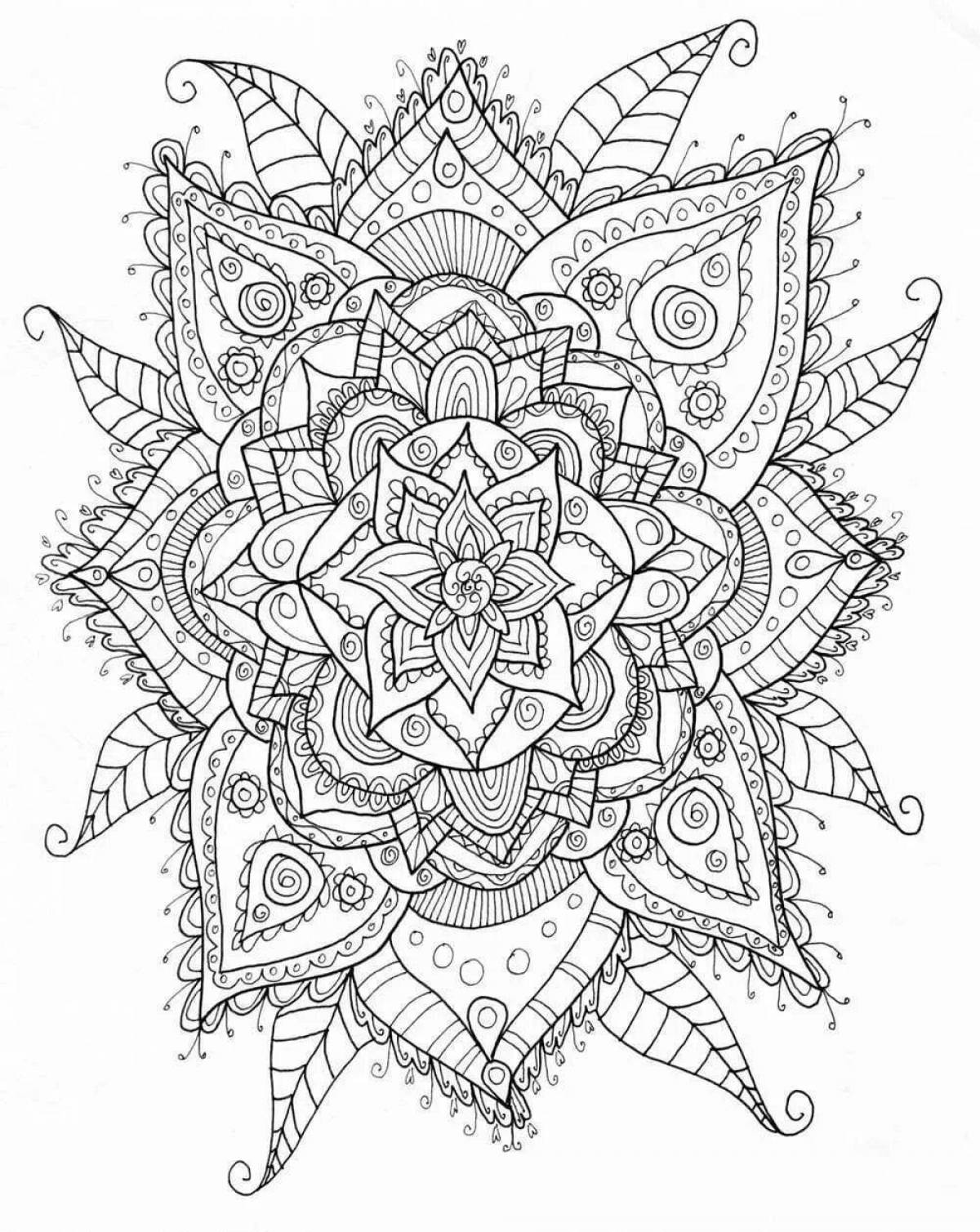 Sublime coloring page video antistress mysterious mandalas