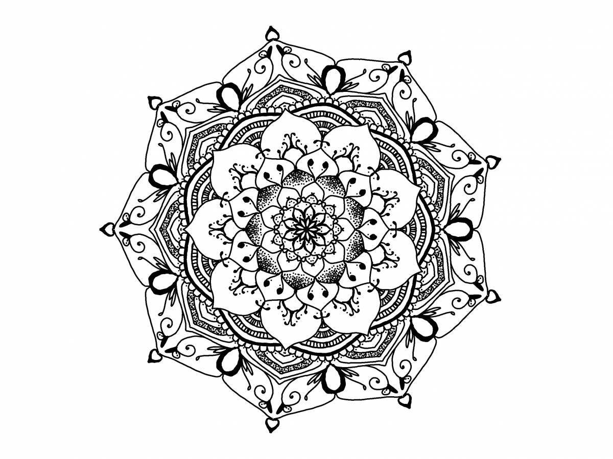 Excellent anti-stress coloring video mysterious mandalas