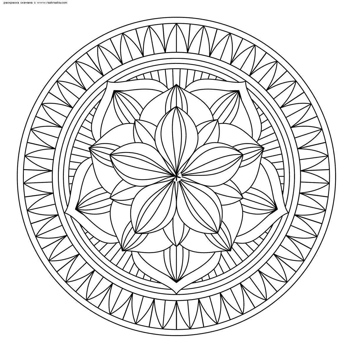 Dazzling coloring page video antistress mysterious mandalas