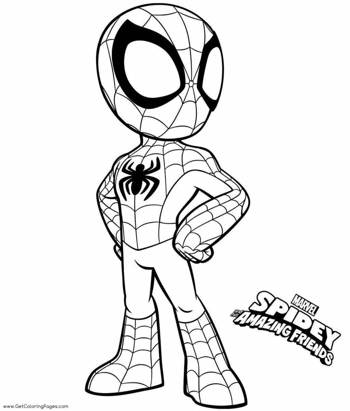 Spiderman's Hideous Ghost coloring book