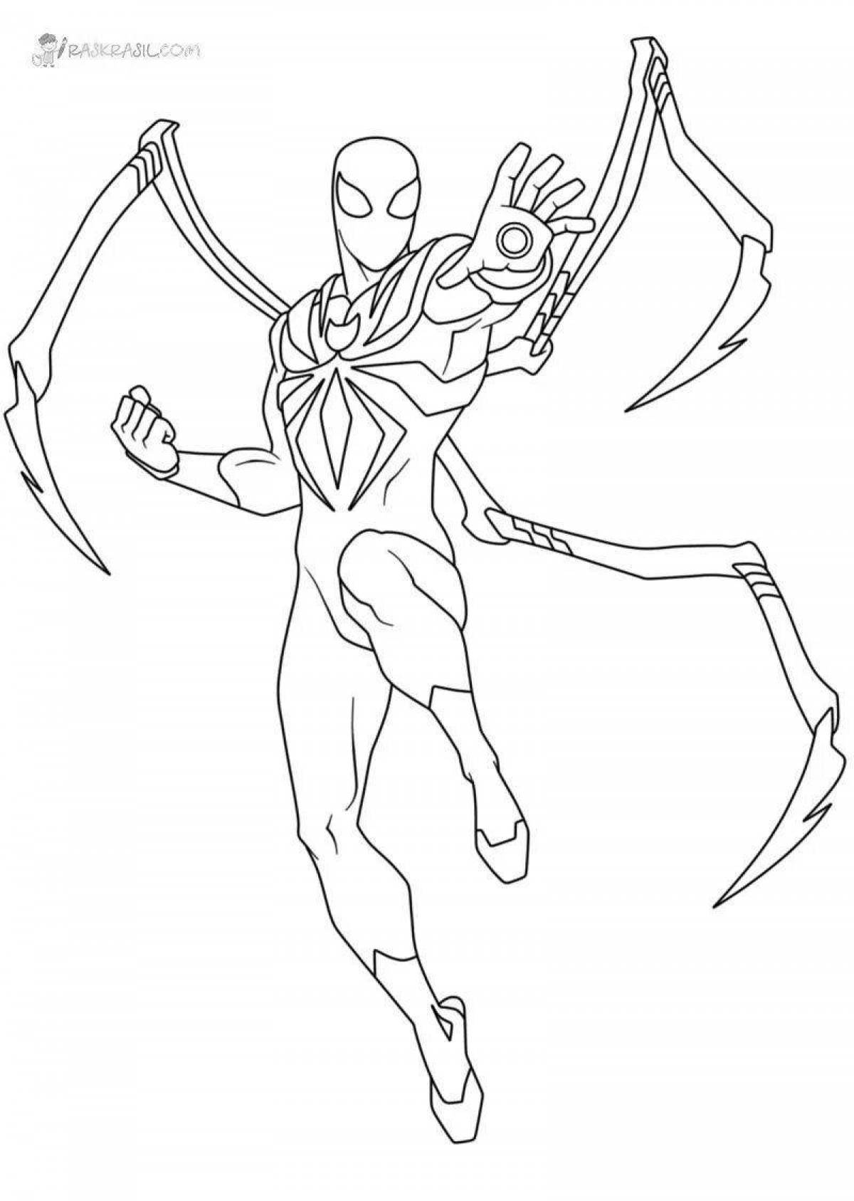 Spiderman's terrible ghost coloring page