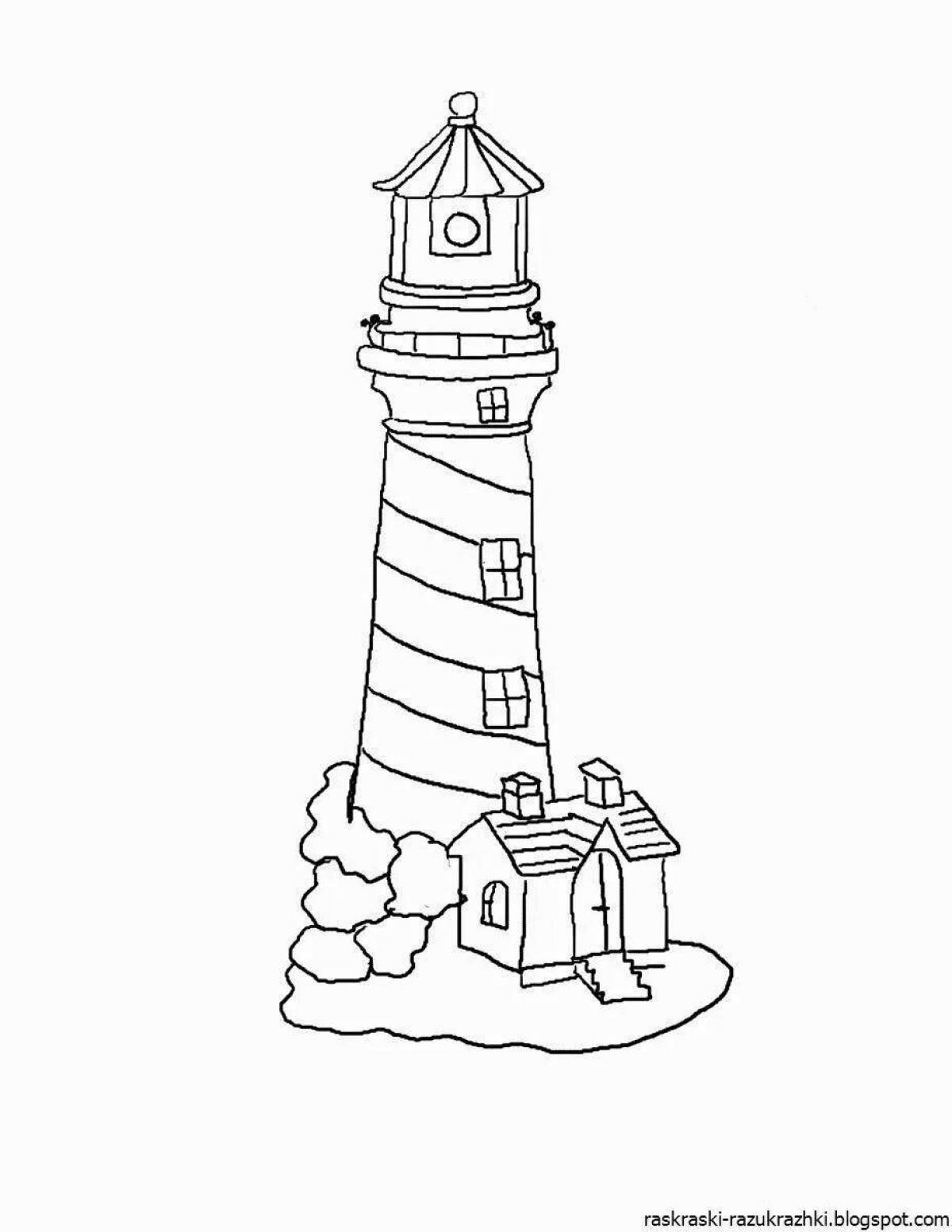 Splendid electric towers coloring pages for kids