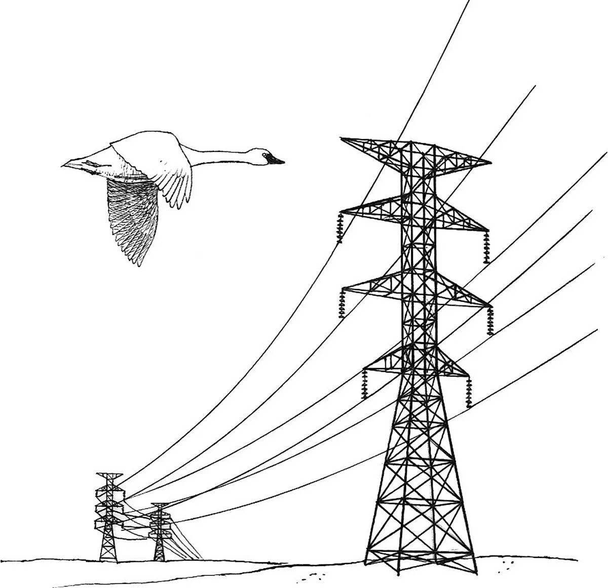 Glorious electric towers coloring pages for kids