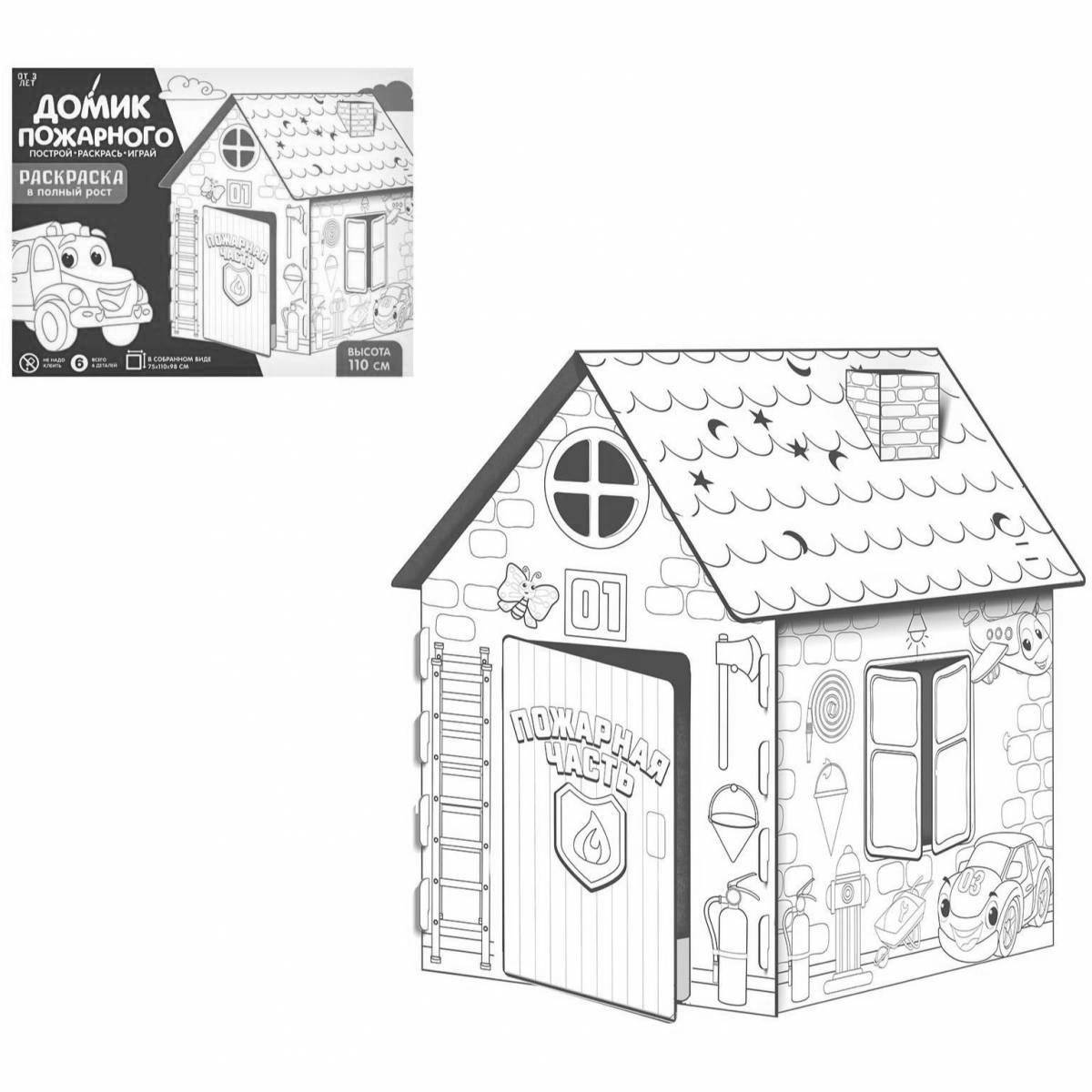 Magic coloring house children's universe cardboard