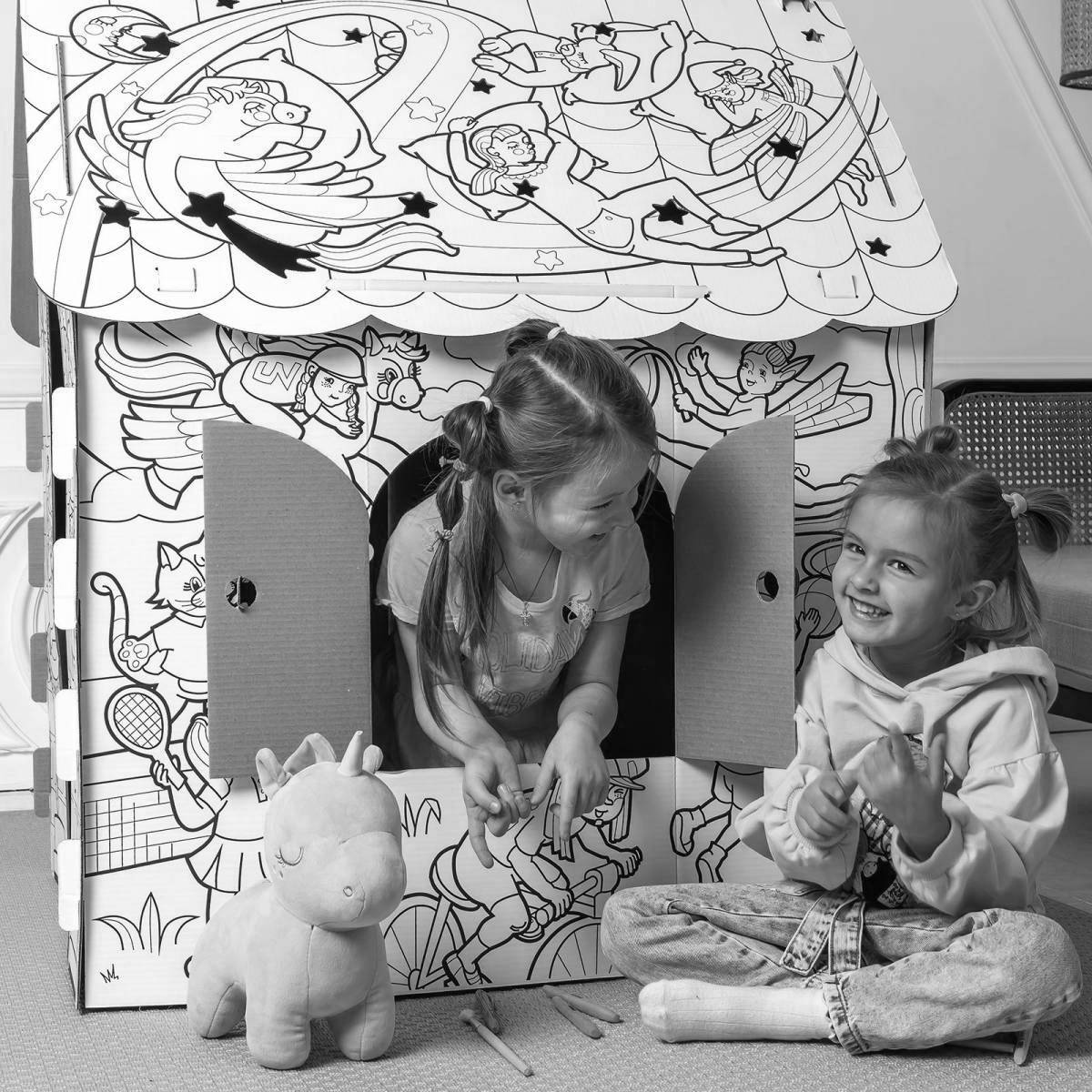 Cardboard house children's universe #6