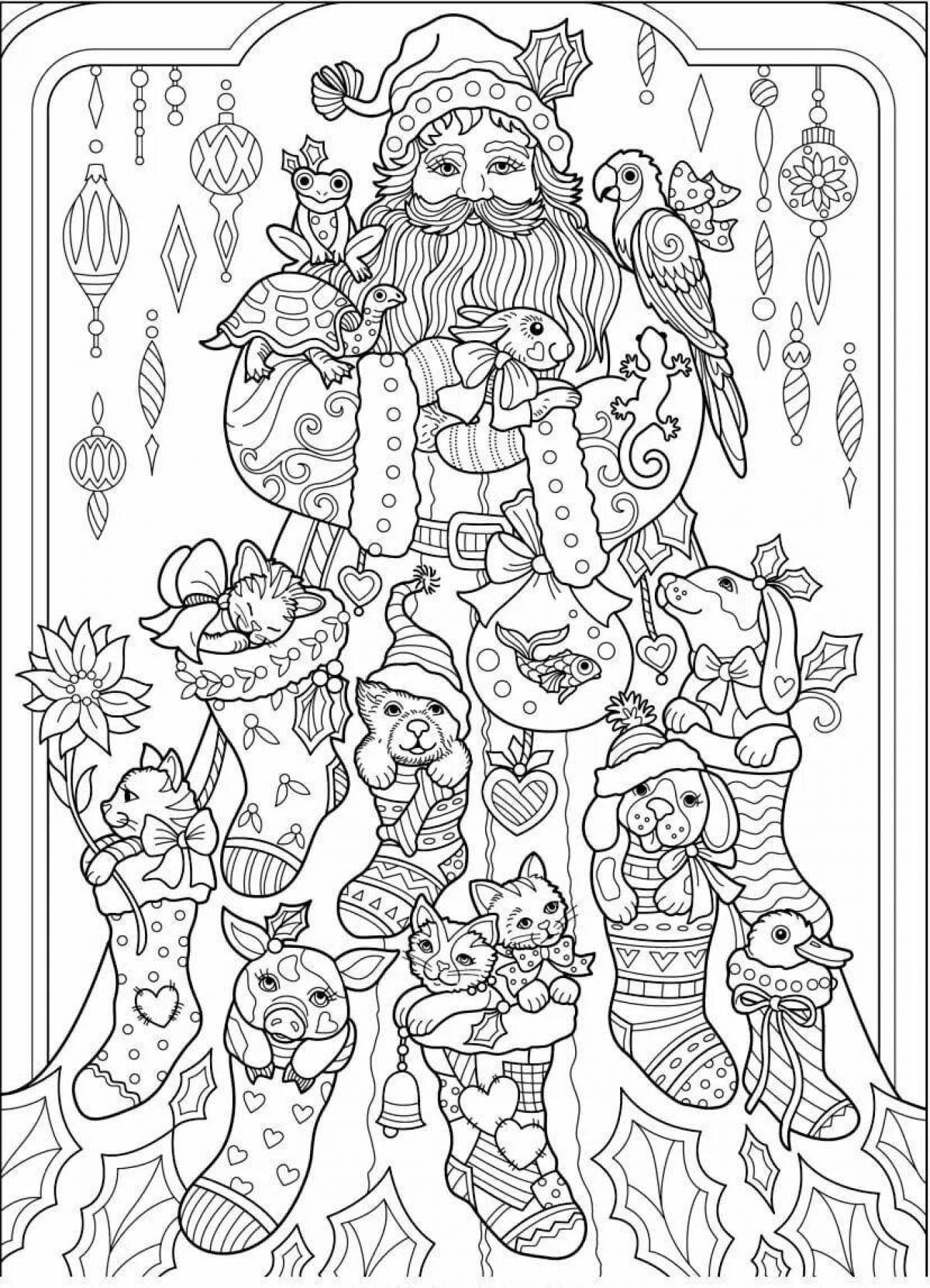 Live Christmas coloring book for adults