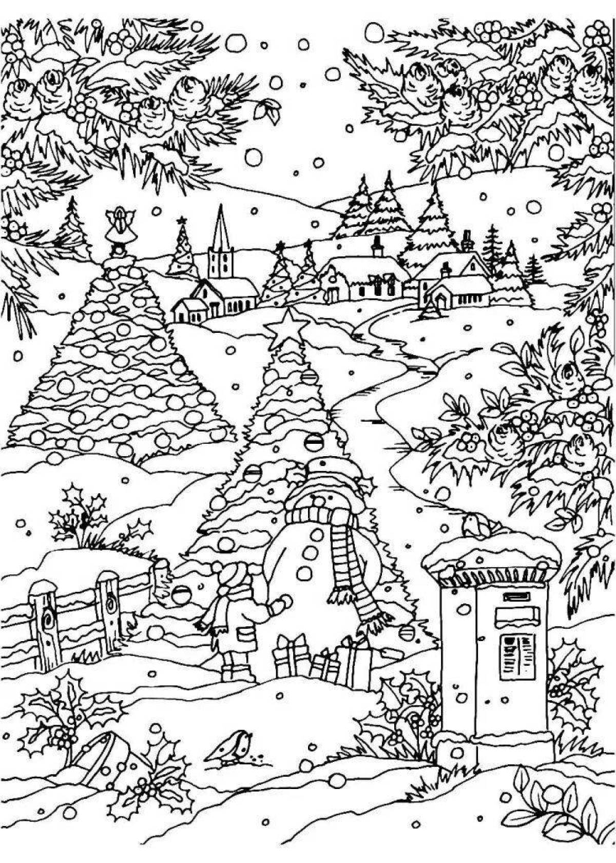 Bold Christmas coloring book for adults