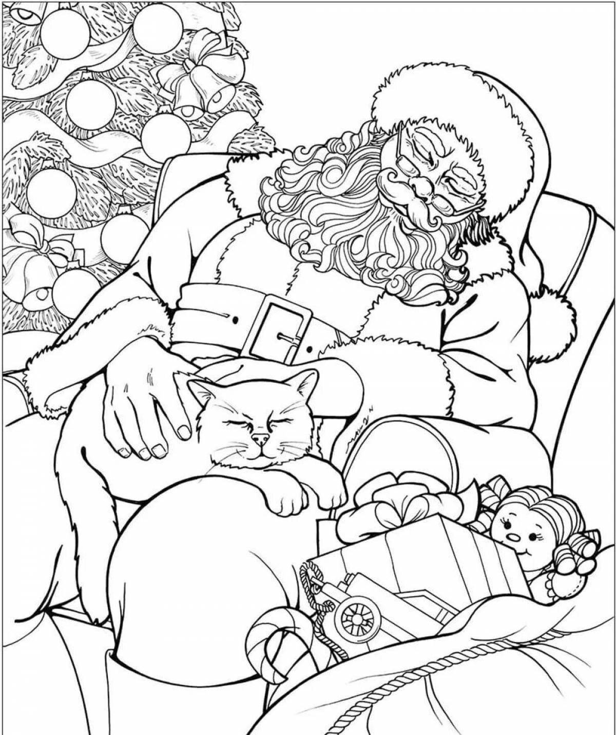Luxury Christmas coloring book for adults