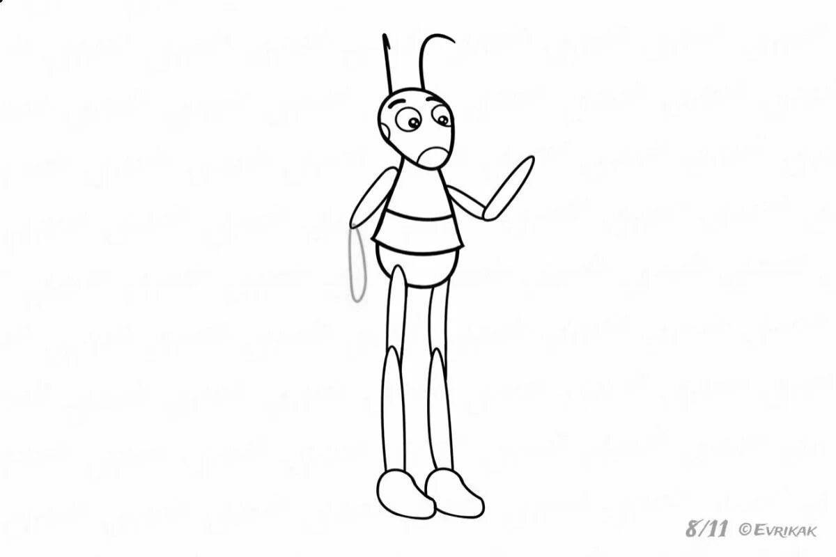 Bright coloring kuzya for kids