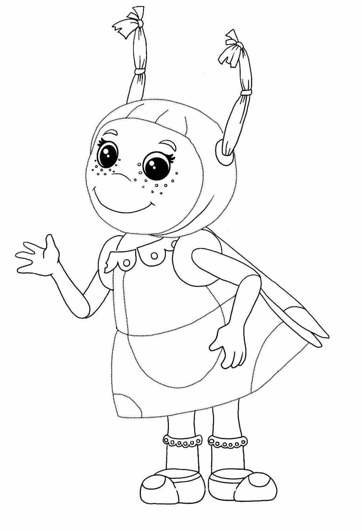 Joyful kuzya coloring book for babies