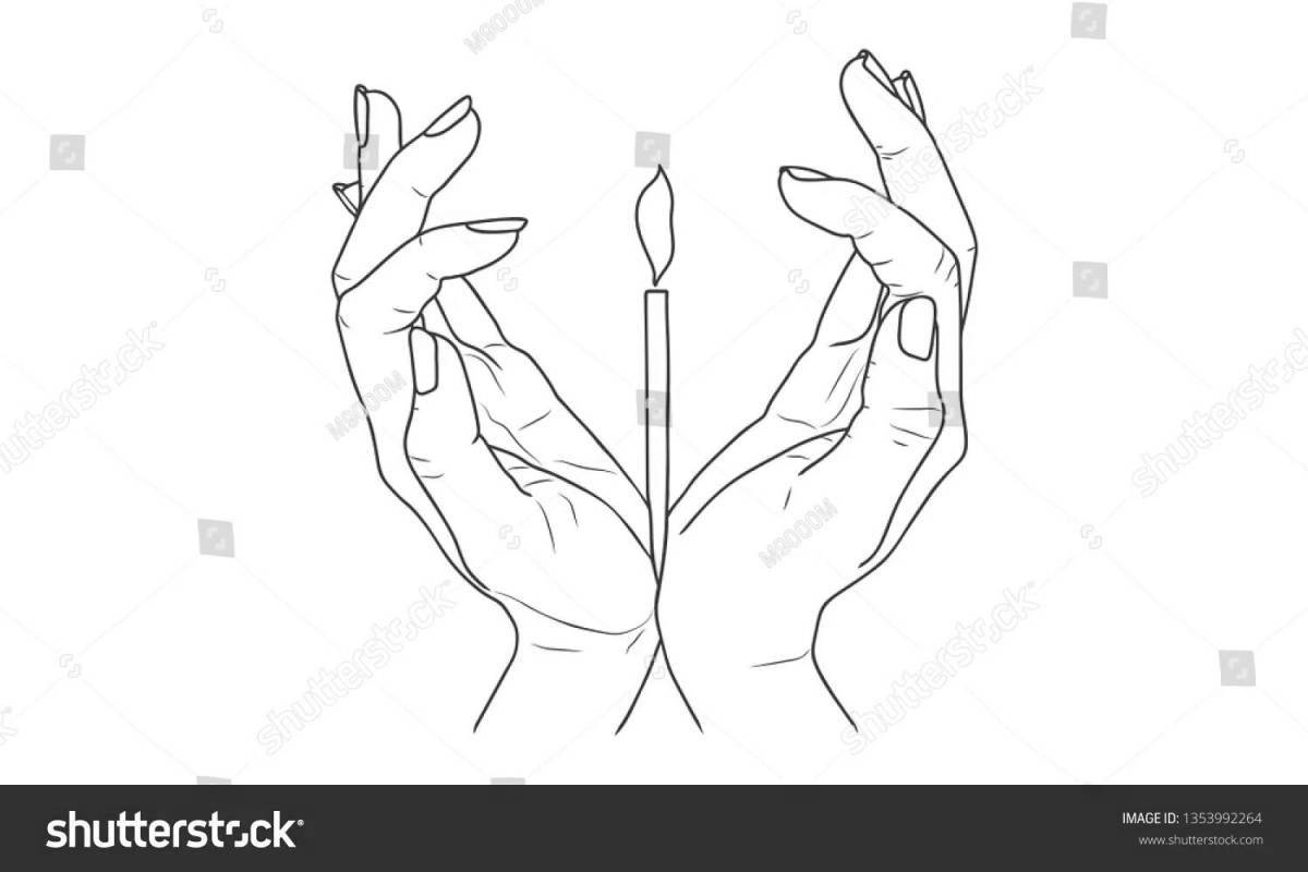 Photo Joyful memory candle coloring book for kids