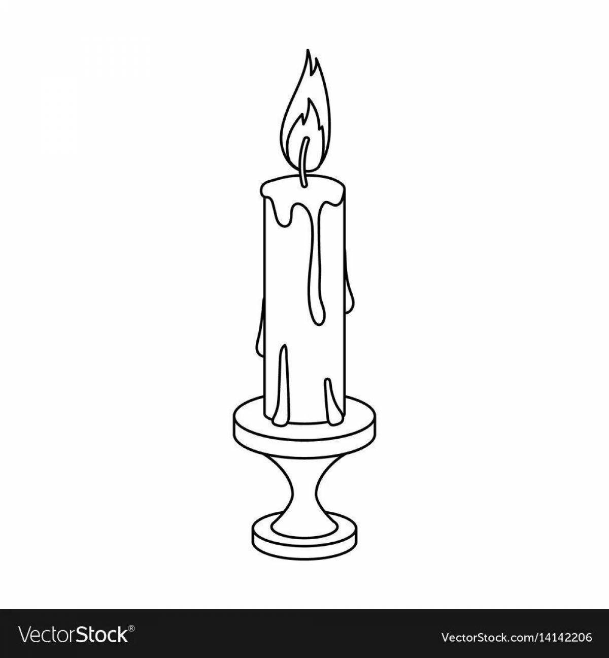 Adorable memory candle coloring book for kids