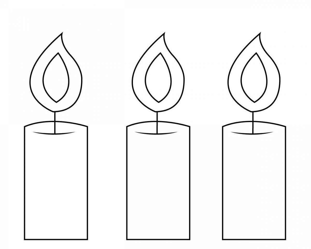 Gorgeous memory candle coloring book for preschoolers
