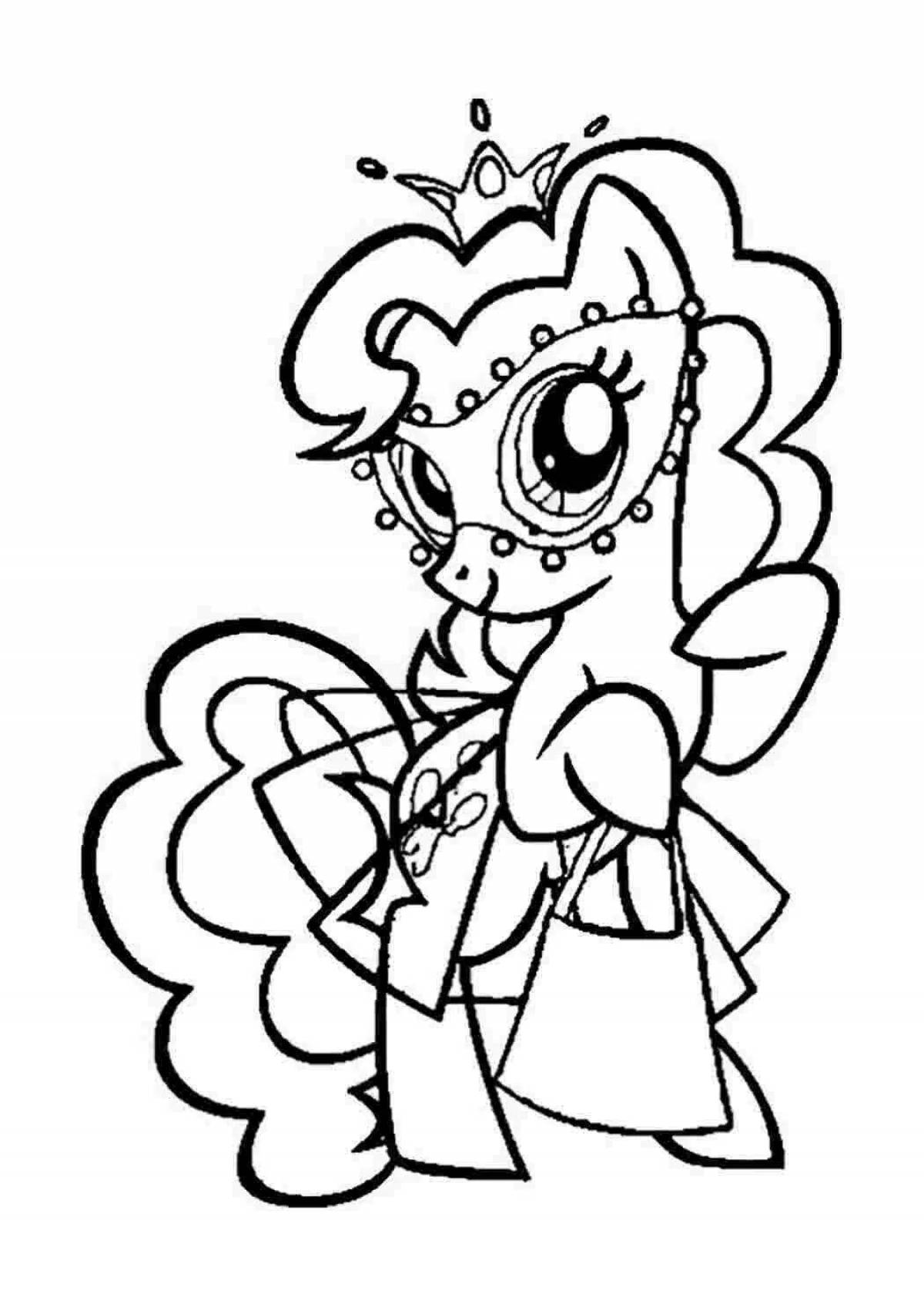 Photo Pinkie Pie's adorable coloring book for girls