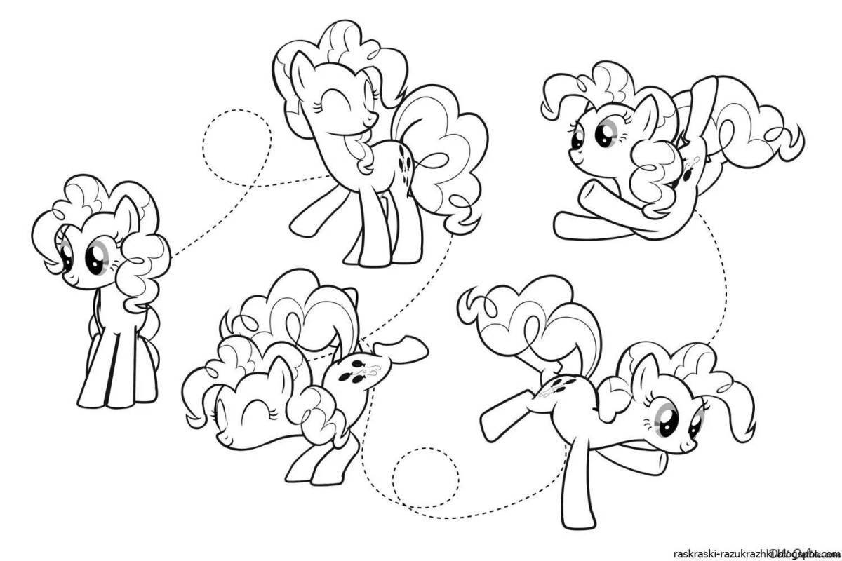 Cute pinkie pie coloring book for girls