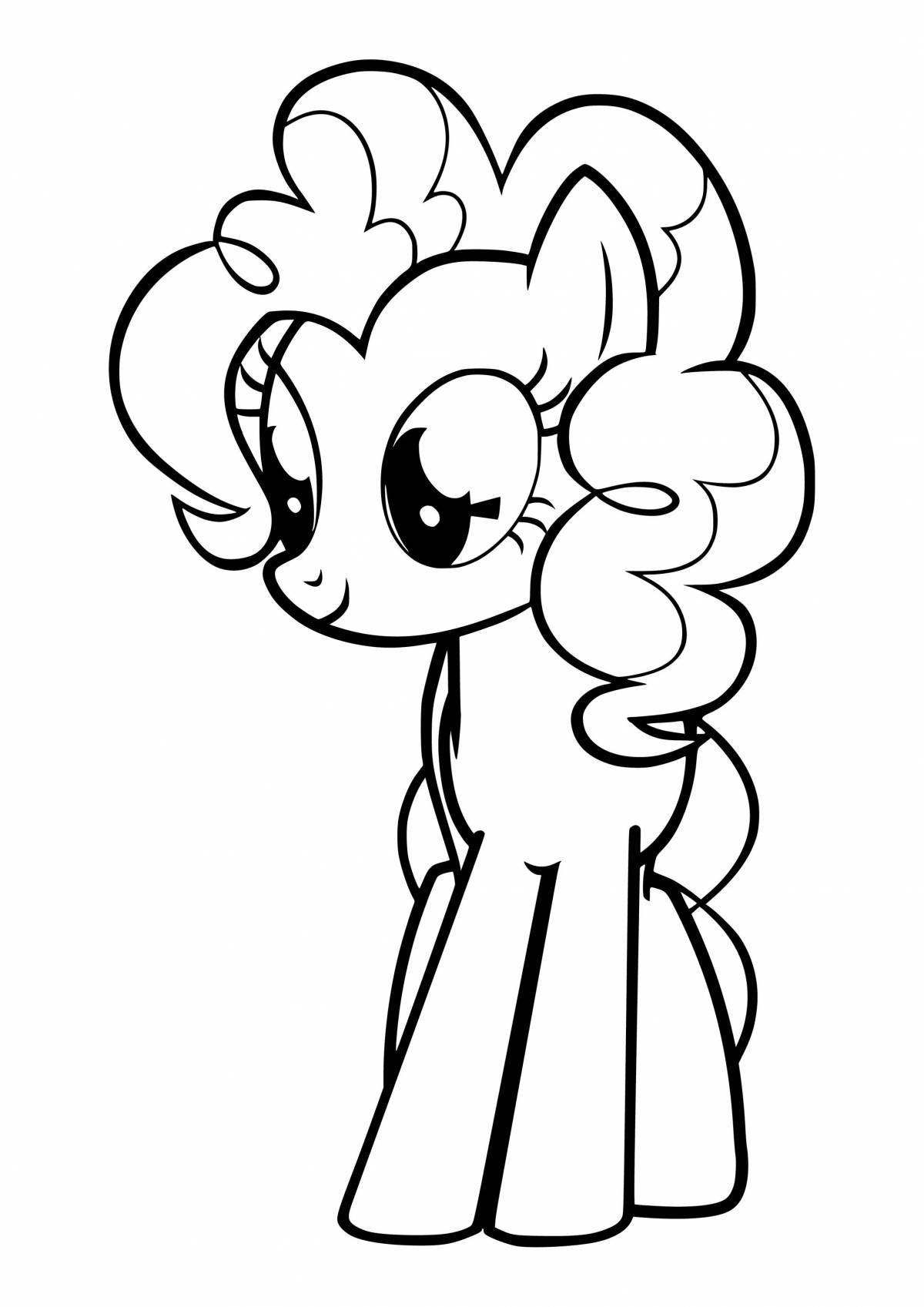 Cute pinkie pie coloring page for girls