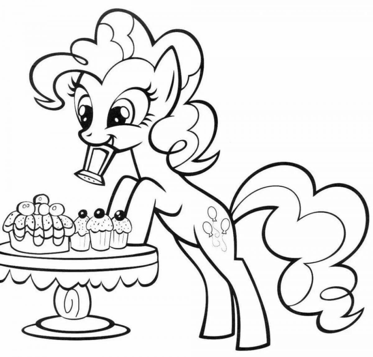 Coloring pinkie pie for girls