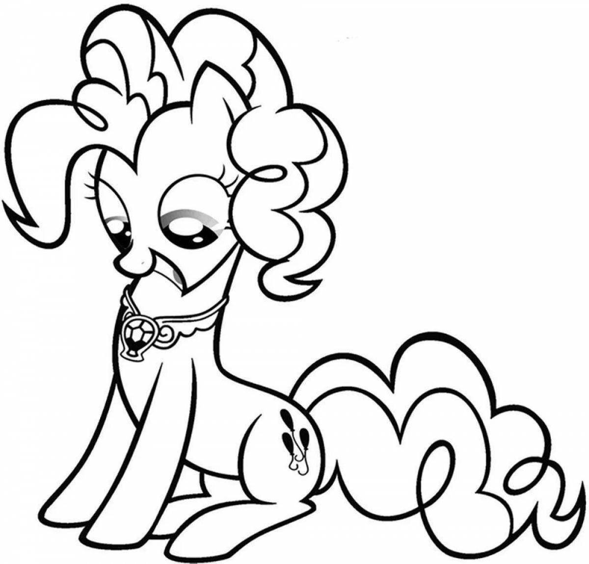 Photo Joyful pinkie pie coloring for girls