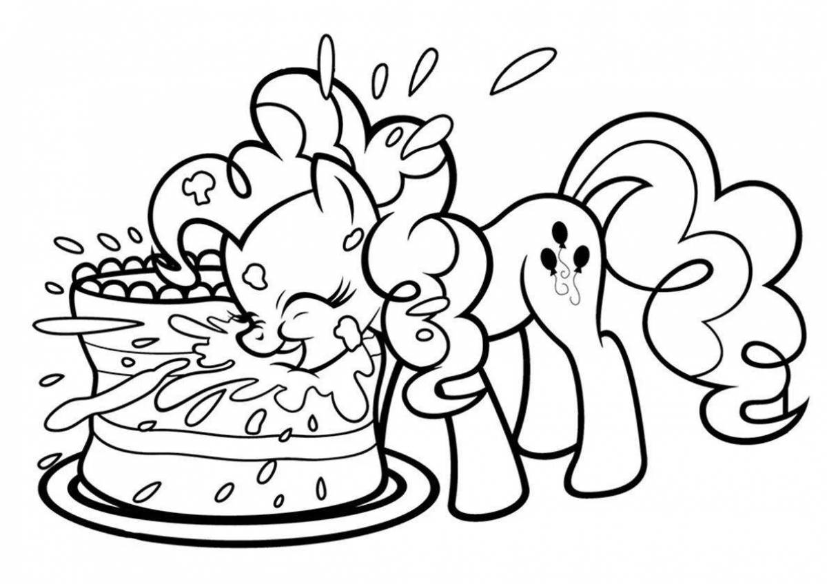 Photo Gorgeous pinkie pie coloring page for girls
