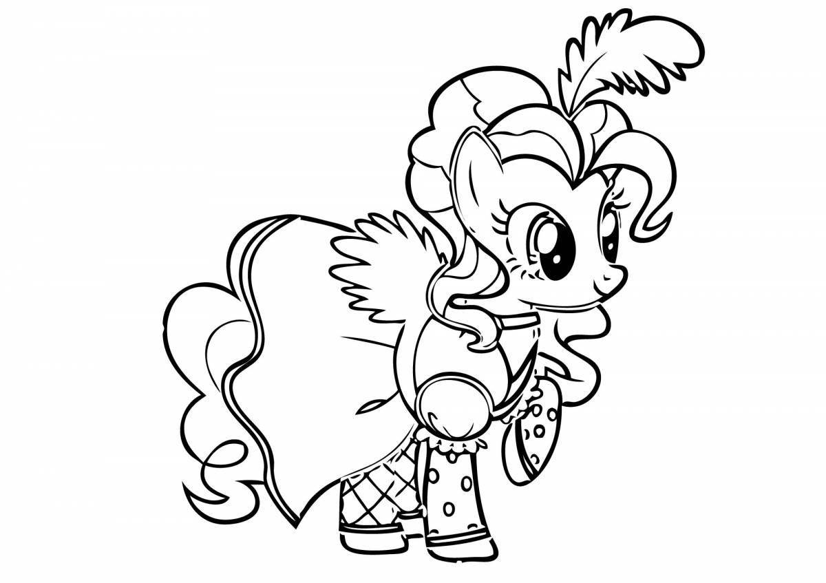 Gorgeous pinkie pie coloring book for girls