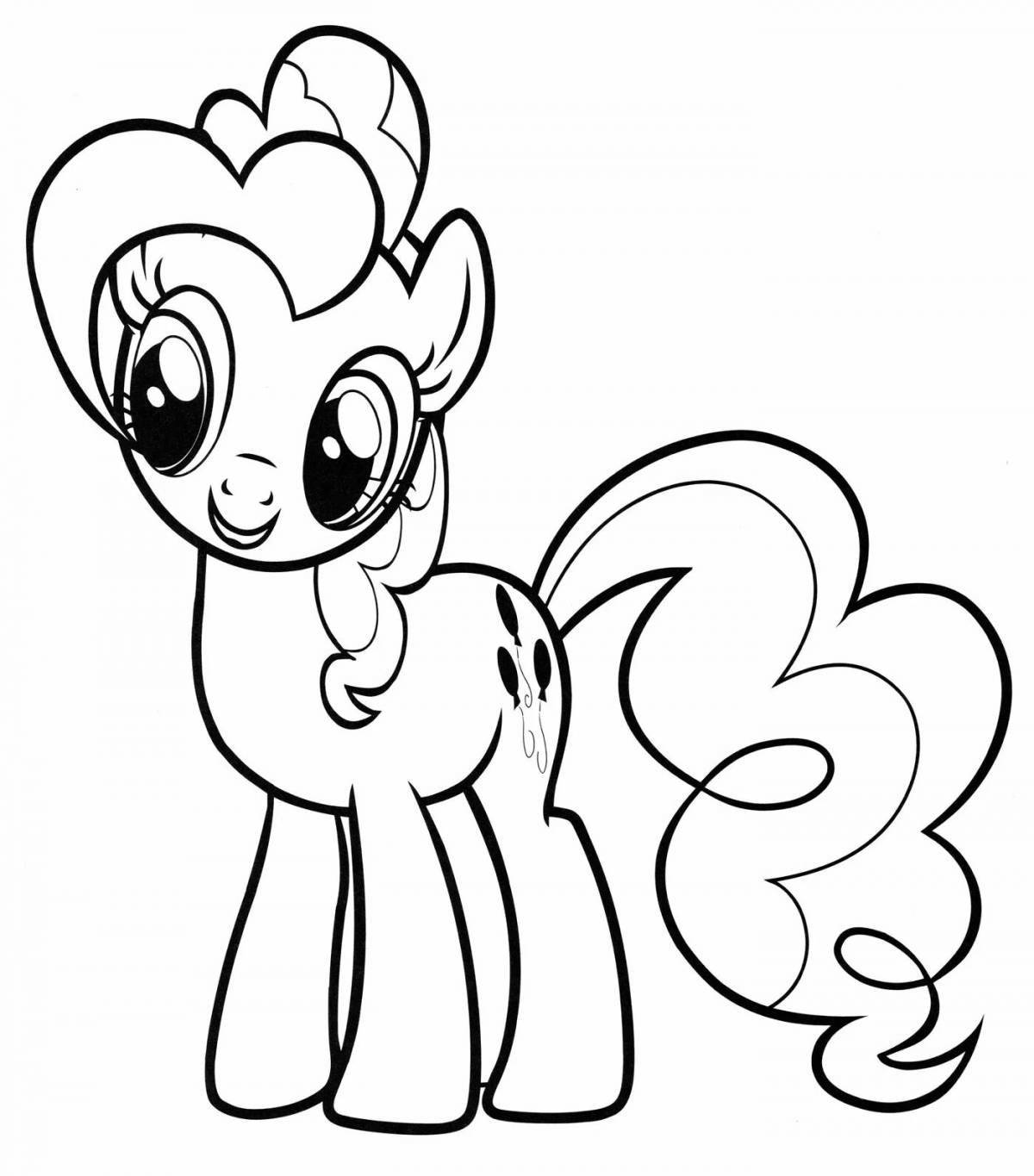 Pinkie Pie radiant coloring page for girls