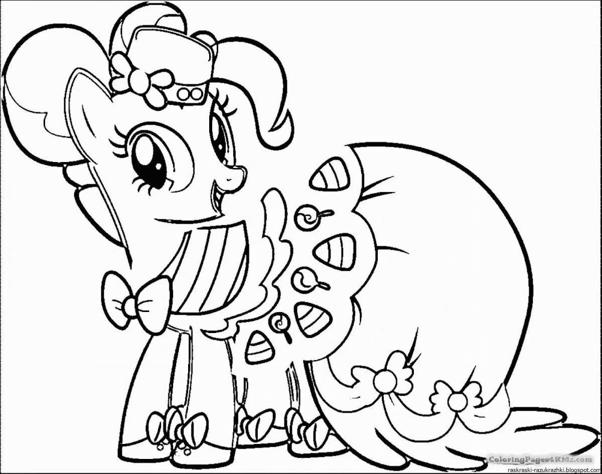 Violent pinkie pie coloring book for girls