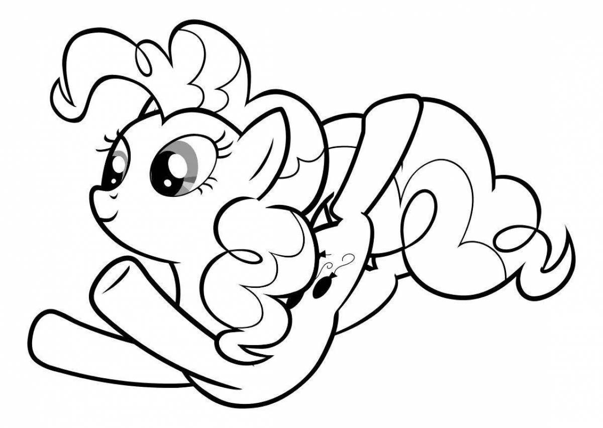 Playtime pinkie pie coloring for girls