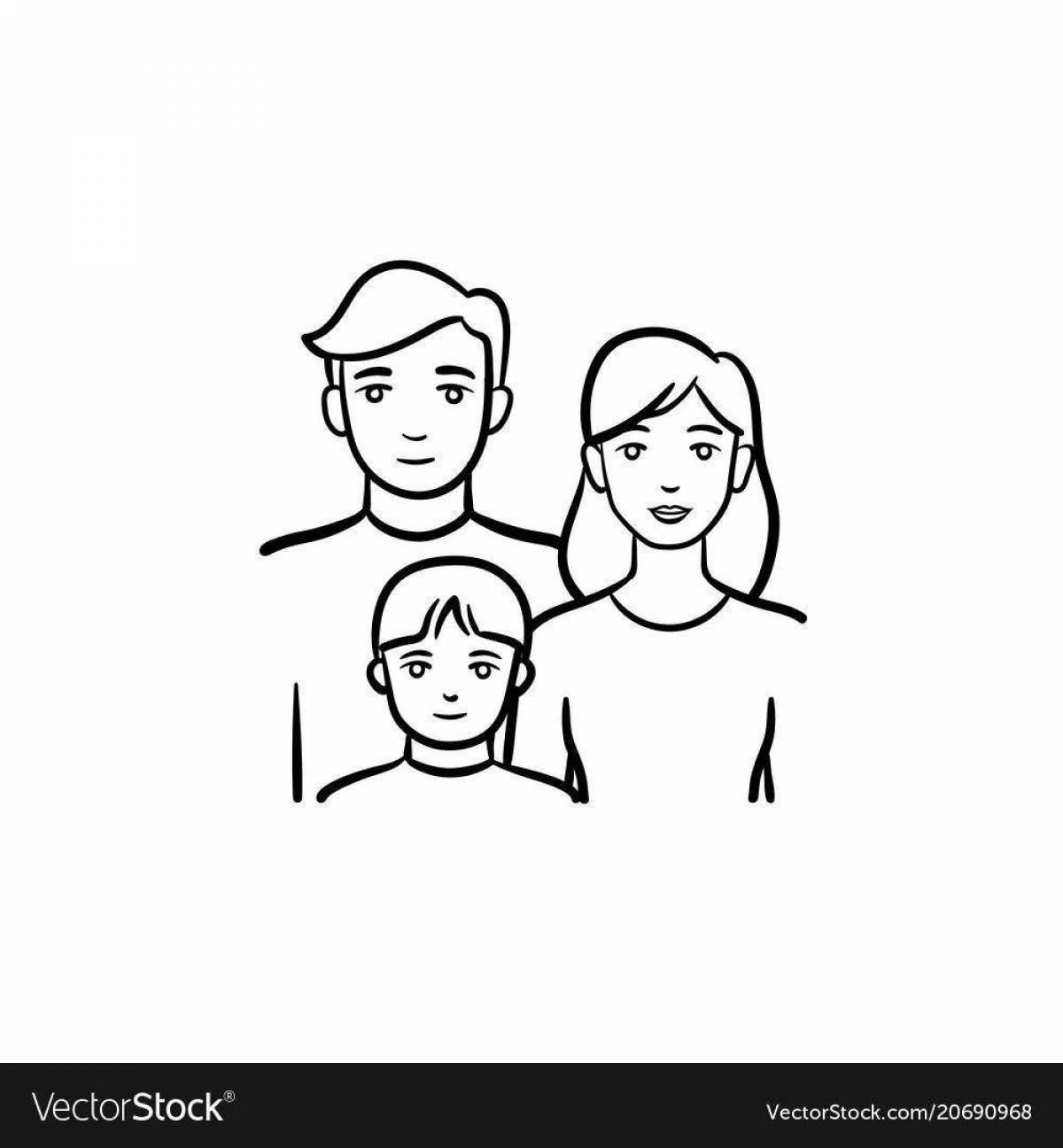 Colouring serene family of 3