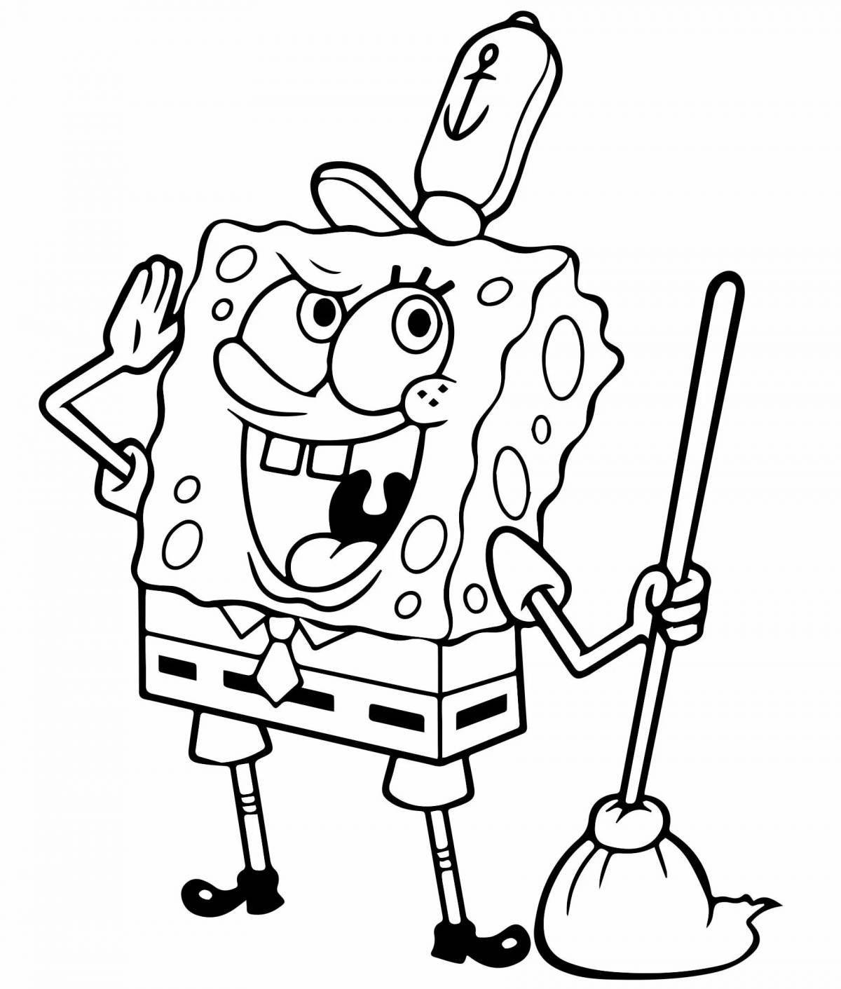 Spongebob fun coloring all heroes