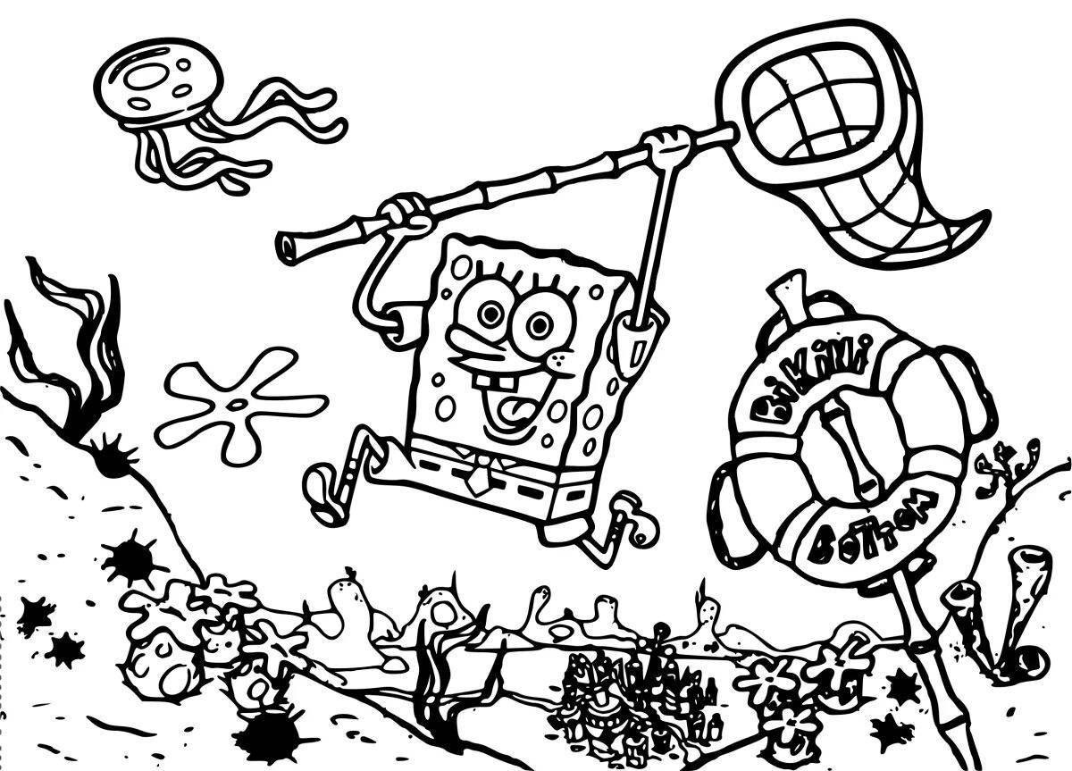 Fun coloring spongebob all heroes