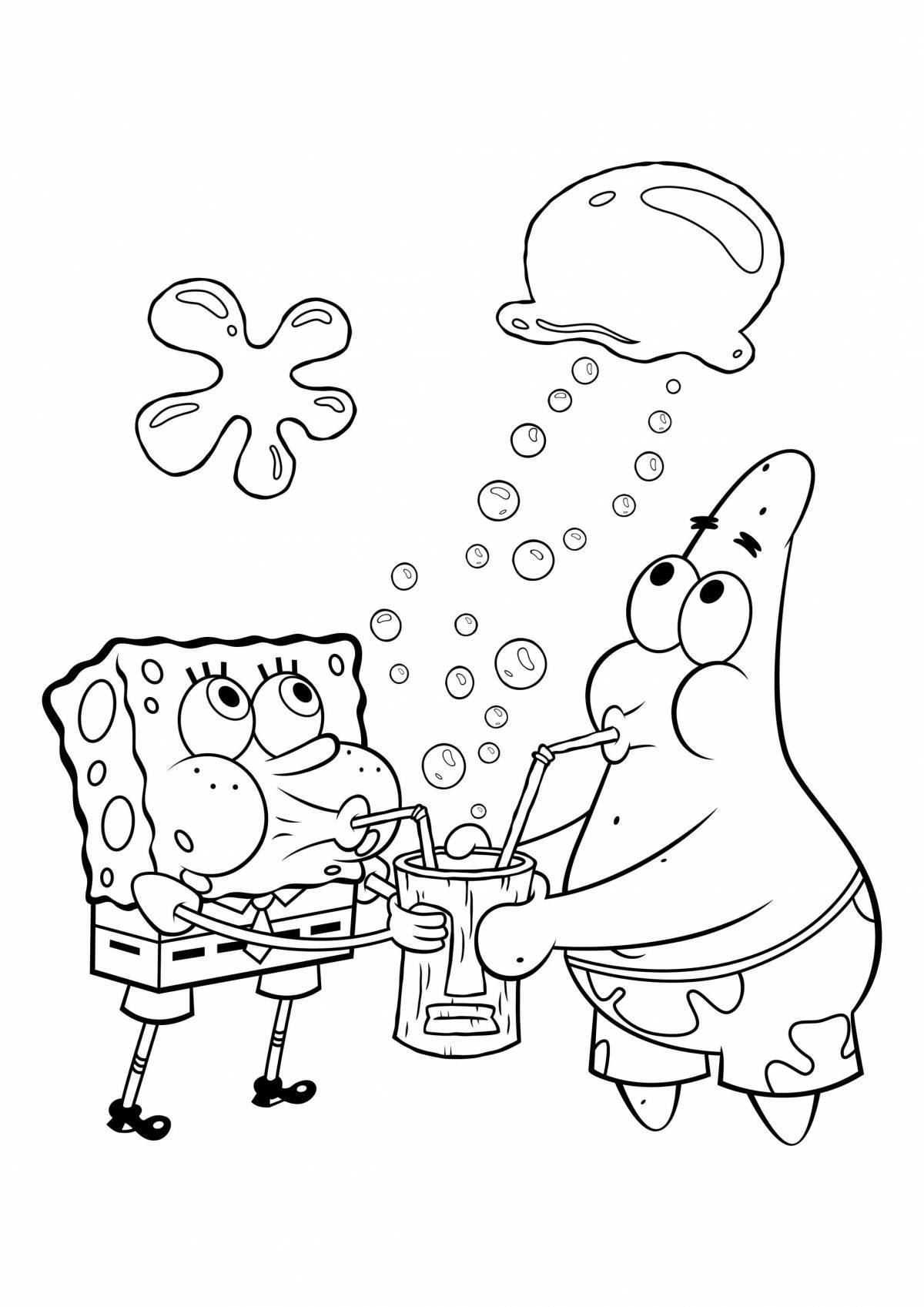 Spongebob awesome coloring book all heroes
