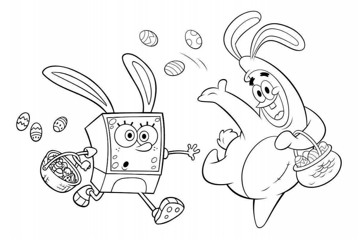 Sweet coloring spongebob all heroes