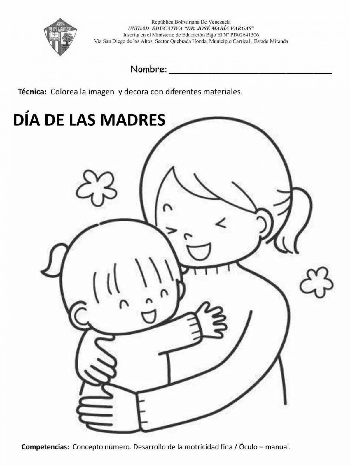 A wonderful hug day coloring book for kids