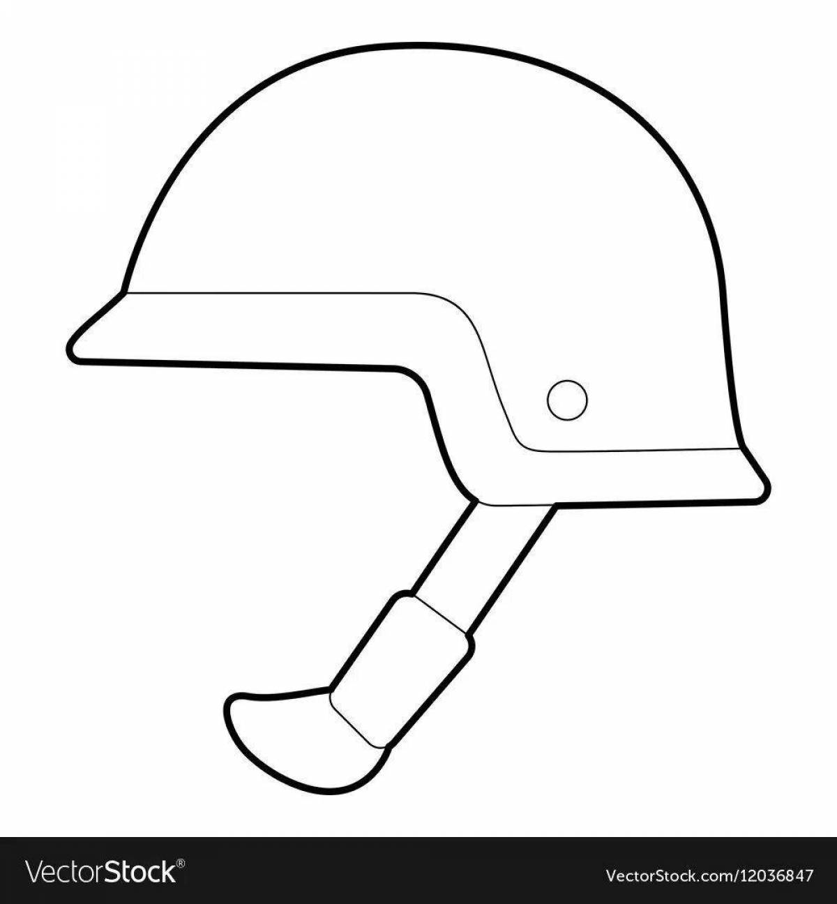 Children's military helmet coloring book