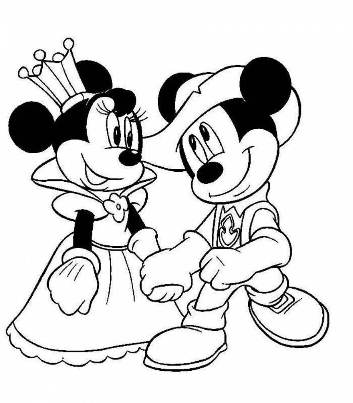 Adorable Minnie Mouse coloring book for kids