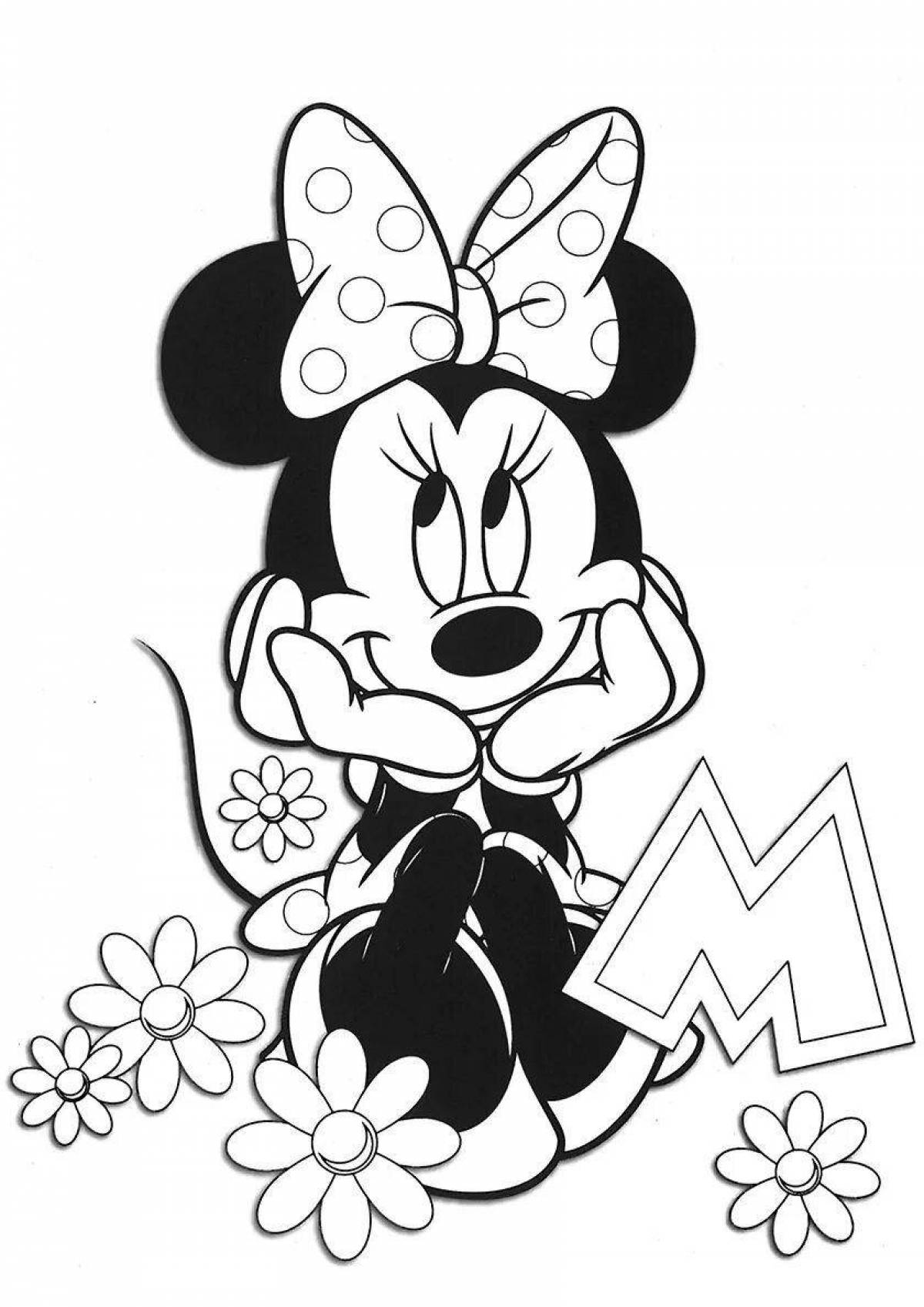 Sweet Minnie Mouse coloring book for kids