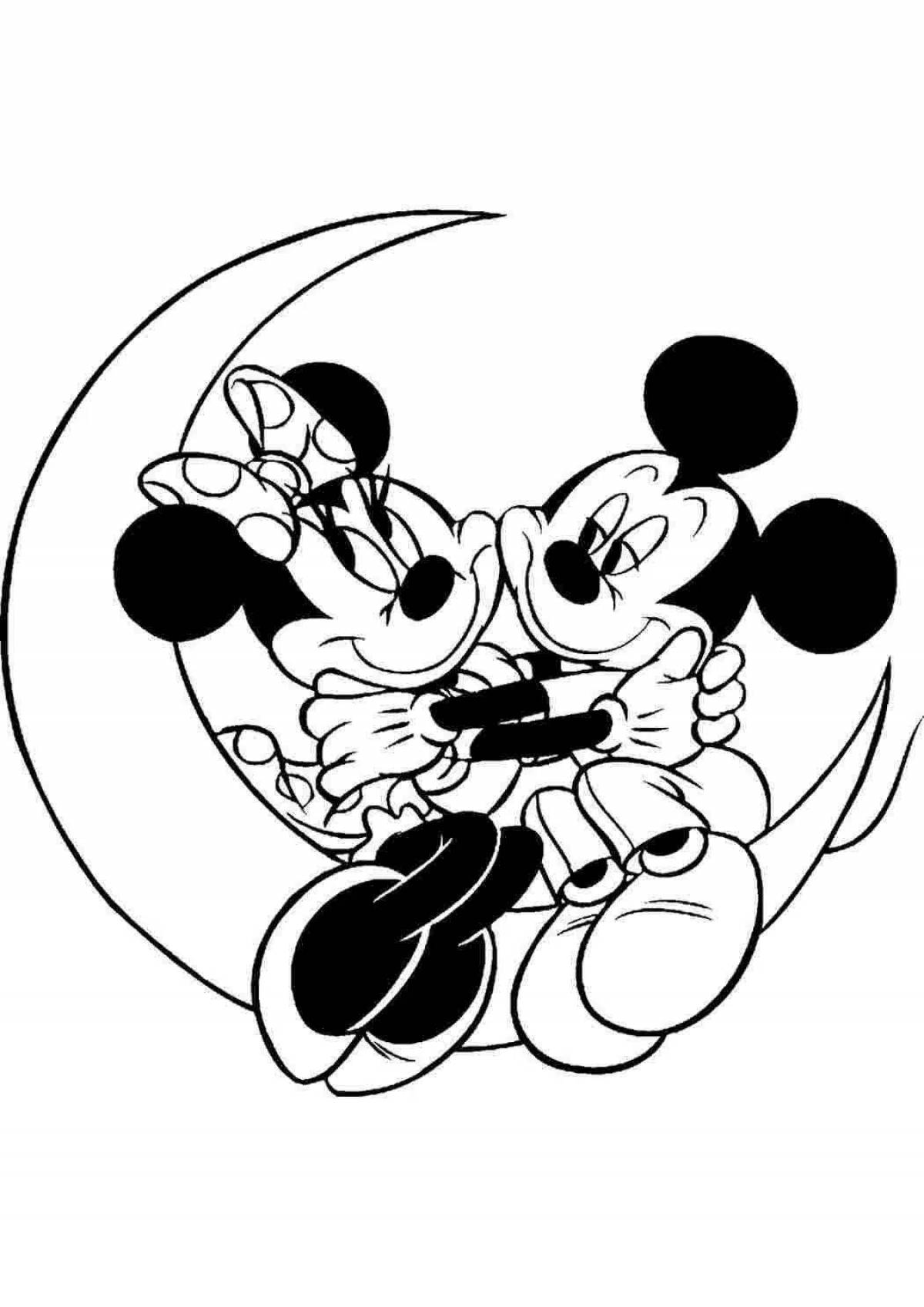 Sparkling minnie mouse coloring book for kids